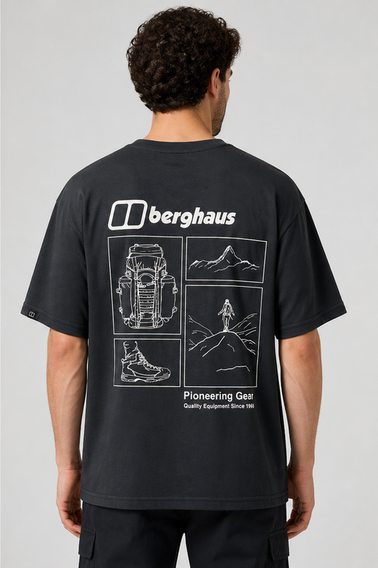 Men's Berghaus Hiker Storyboard Tee - Jet Black
