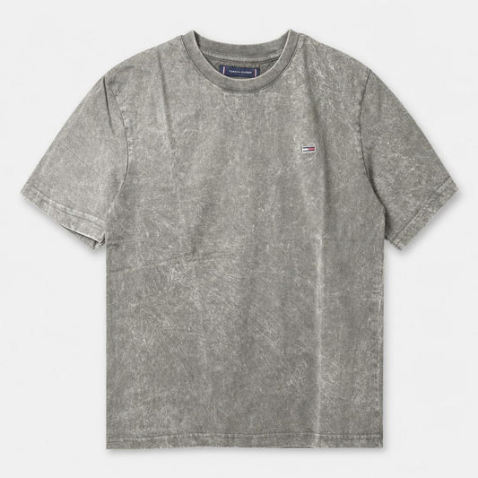 Tommy Hilfiger Tommy Hilfiger Acid Wash Flag Logo Crew Neck T-Shirt