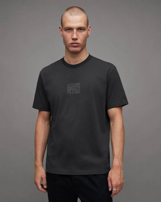 AllSaints AllSaints Varden Warped Logo Print Crew T-Shirt