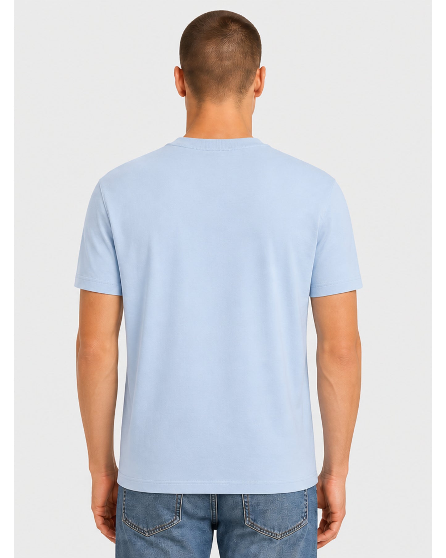 BOSS Stretch-Cotton T-Shirt - Pale Blue