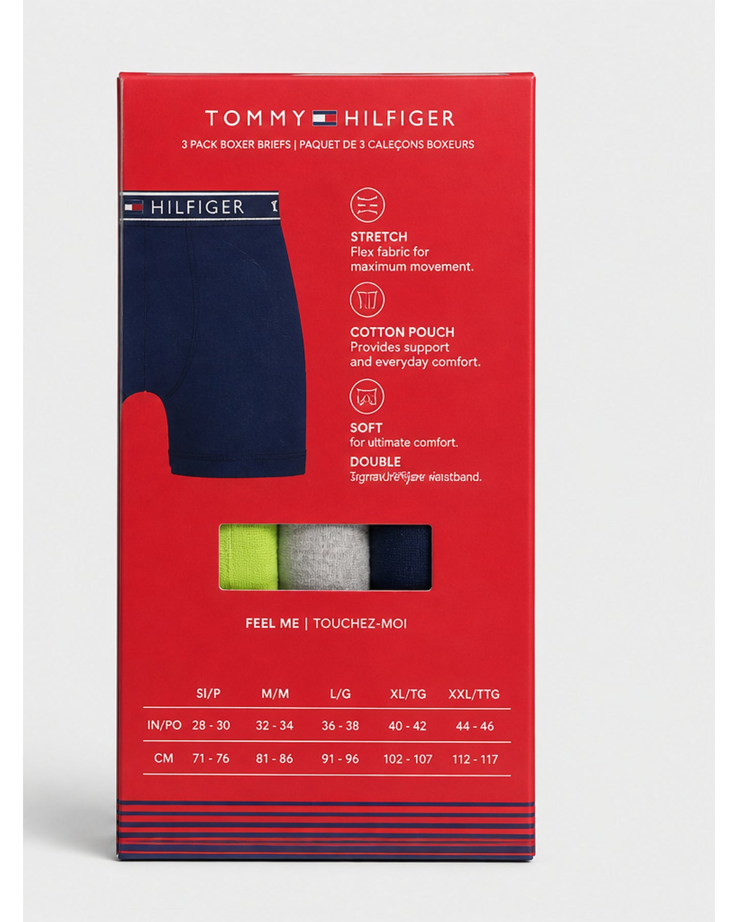 Tommy Hilfiger Cotton Stretch Boxer Briefs, 3-Pack - Black/Mixed