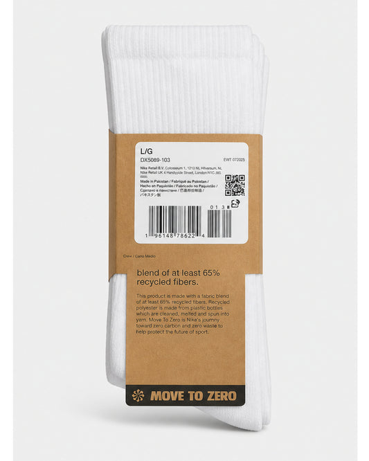 Nike Sportswear Dri-FIT Everyday Essential Crew Socks, 3-Pack - White