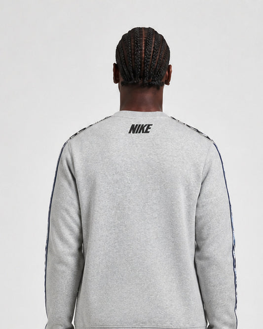 Men's Nike Repeat 3.0 Fleece Sweatshirt - Dark Grey Heather/Mystic Navy