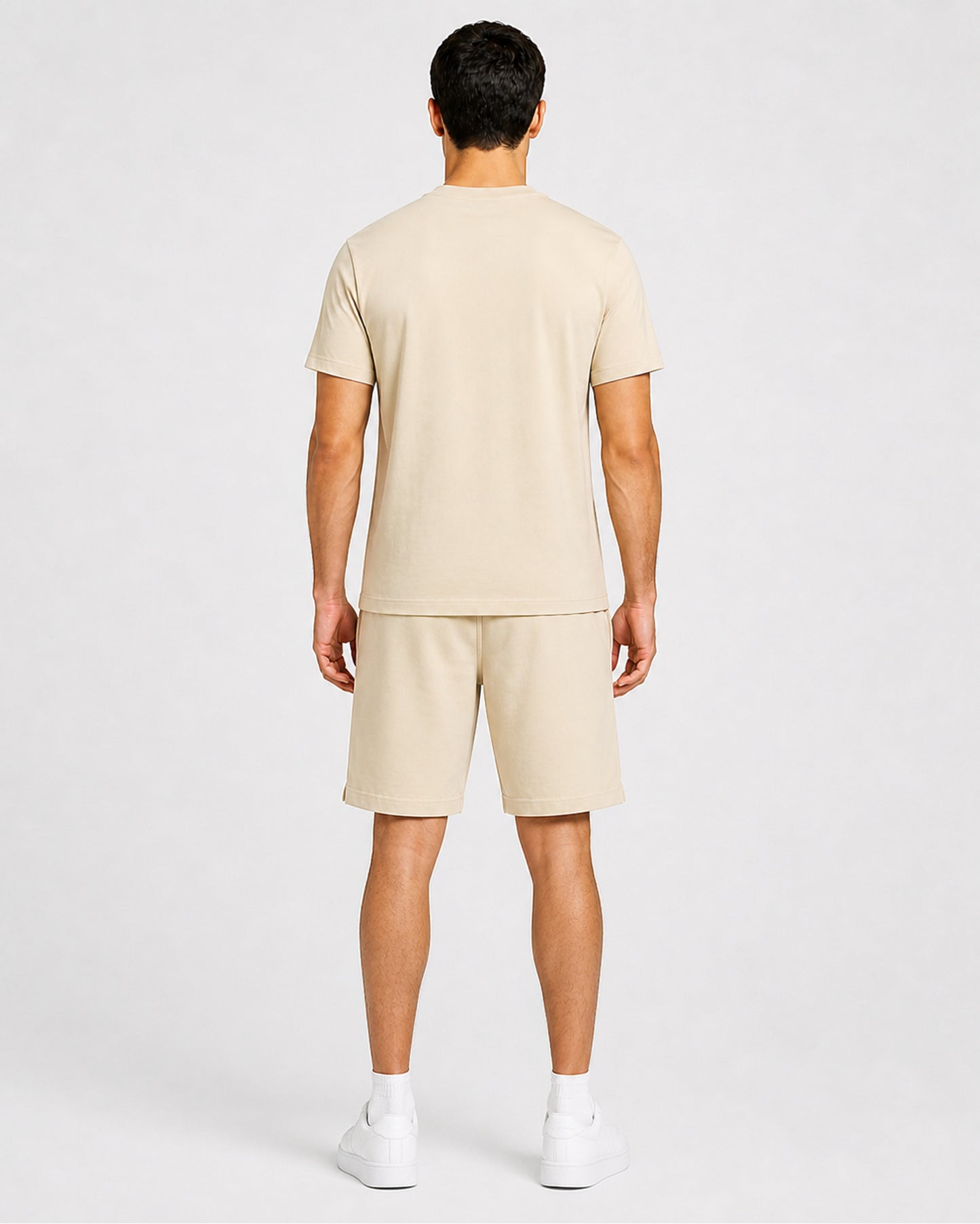 Nike Sportswear Club T-Shirt & Knit Shorts Set - Beige/Light Khaki