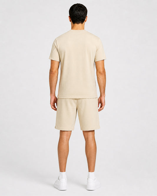 Nike Sportswear Club T-Shirt & Knit Shorts Set - Beige/Light Khaki