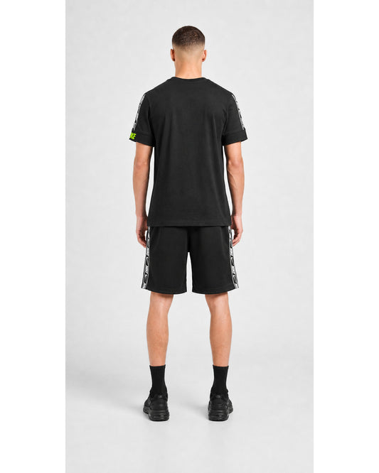 Nike Sportswear Repeat Tape T-Shirt & Shorts Set - Black/Volt