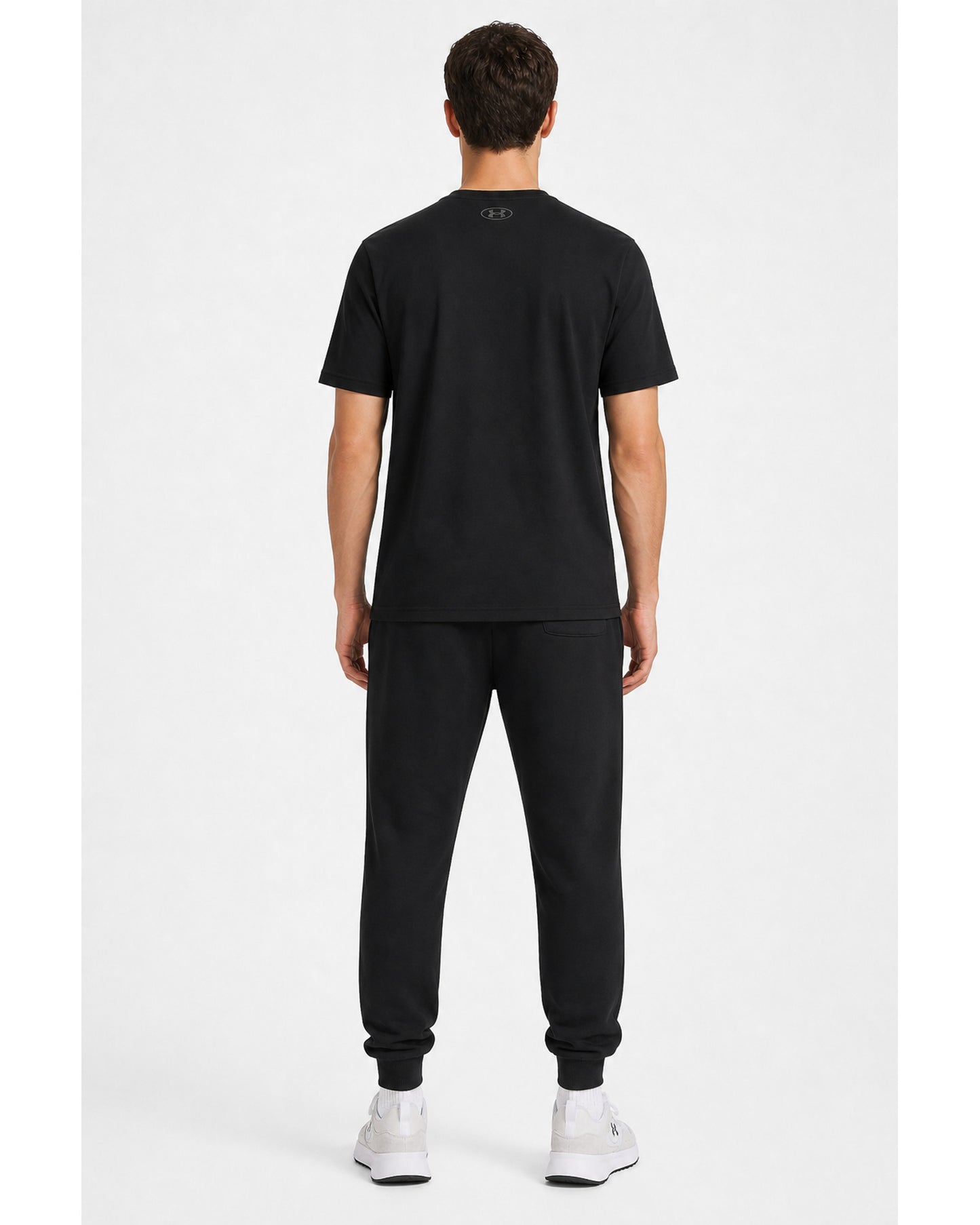 Under Armour Sportstyle T-Shirt & Rival Fleece Joggers Set - Black/White
