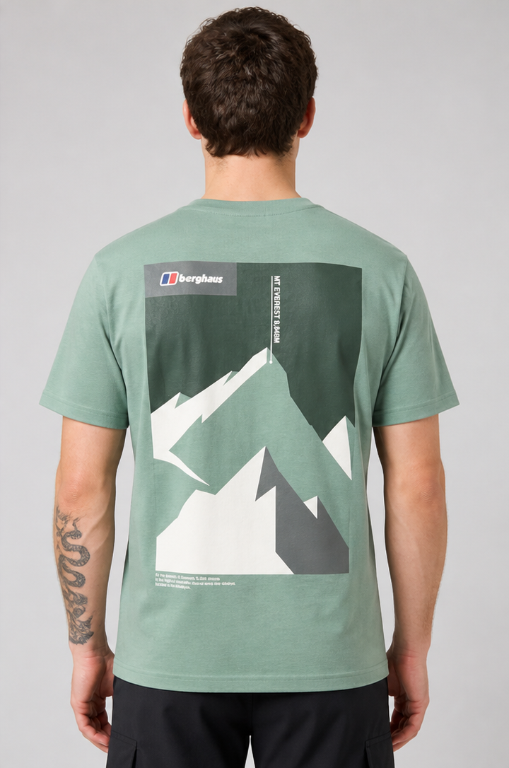 Men's Berghaus Everest Landmark Tee - Mint/Sage Green
