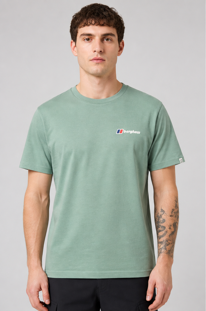 Men's Berghaus Everest Landmark Tee - Mint/Sage Green