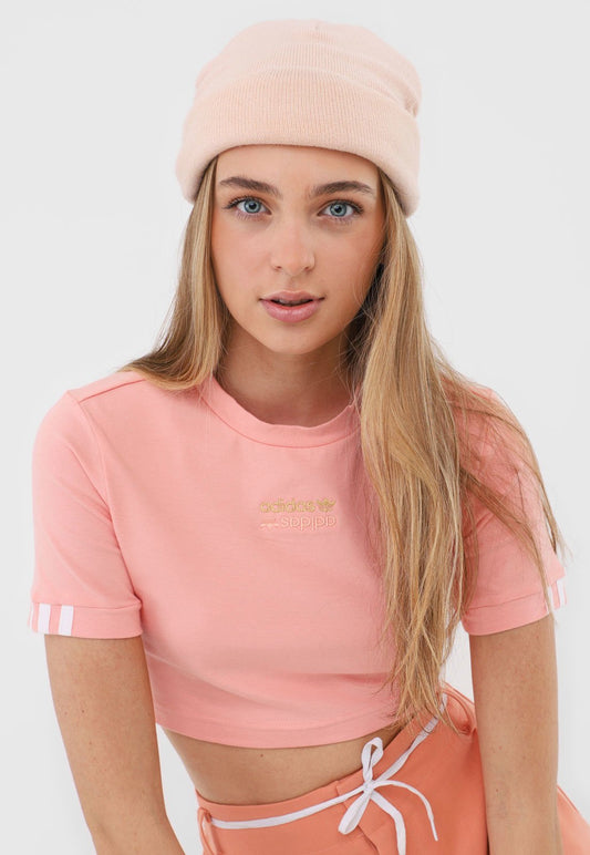 Women's adidas Originals Cropped Tee - Pink/Peach