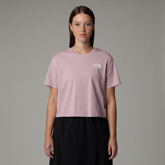 Women's The North Face Simple Dome Cropped Tee - Metal Pink