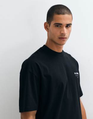 AllSaints AllSaints Underground Oversized Crew Neck T-Shirt - Jet Black