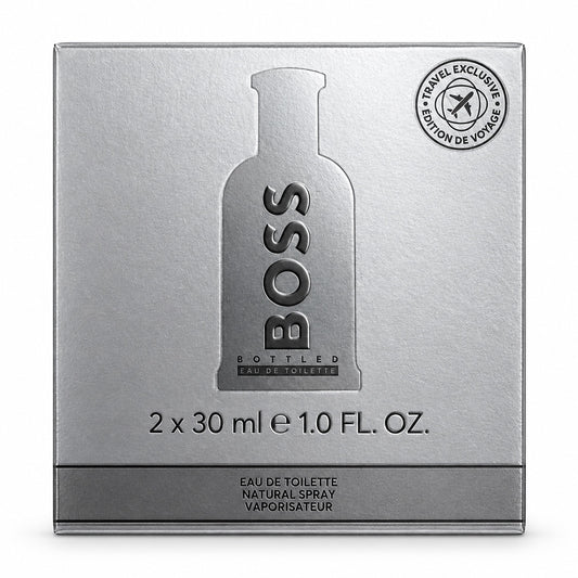 BOSS Bottled EDT Travel Exclusive Duo 2 x 30ml boxed packaging