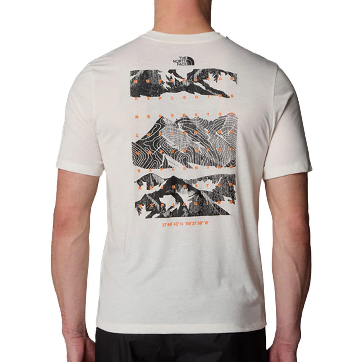 Men's TNF Foundation Mountains Faces Tee - White Dune
