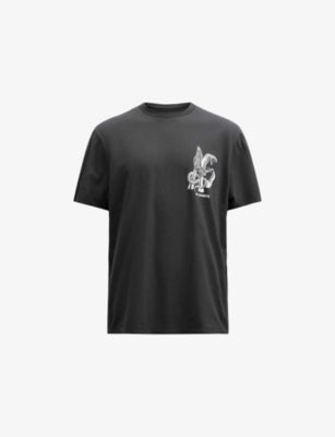 AllSaints AllSaints Asp Print Short Sleeve T-shirt - Washed Black