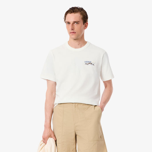 Lacoste Lacoste Multi Print Jersey T-shirt - White
