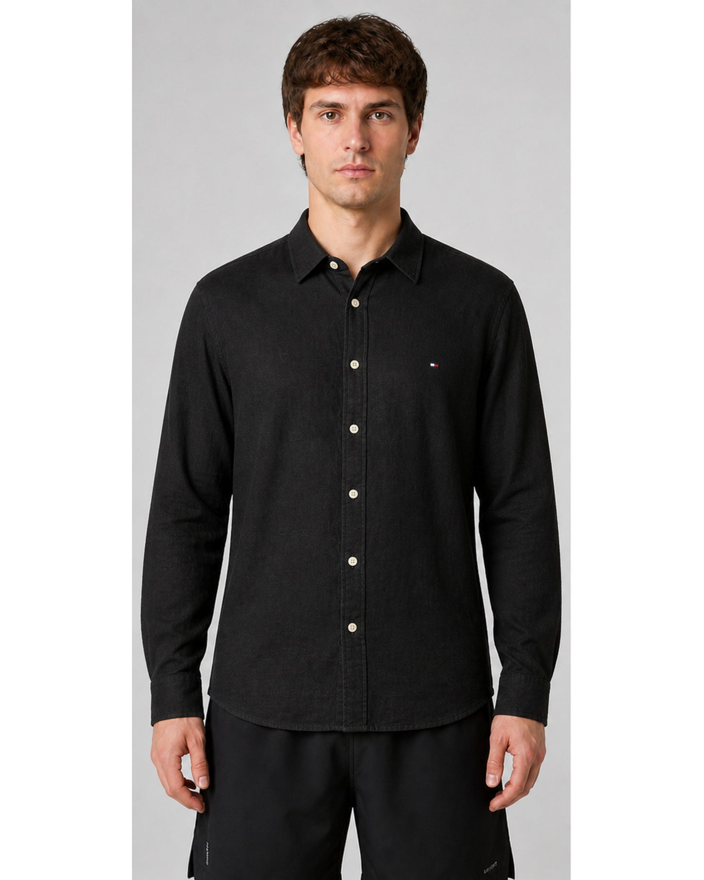Tommy Hilfiger Long-Sleeve Shirt - Black