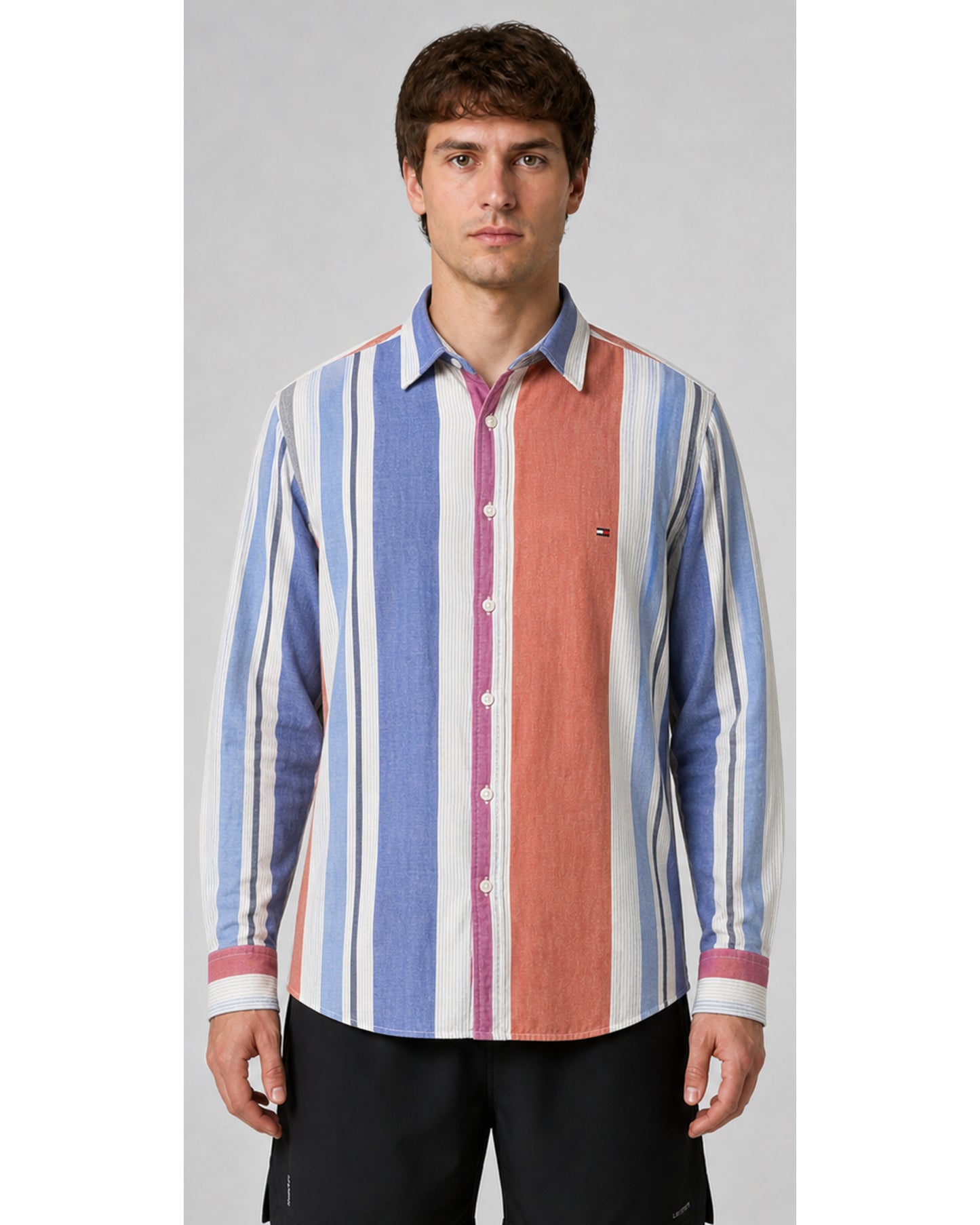 Tommy Hilfiger Striped Cotton Long-Sleeve Shirt