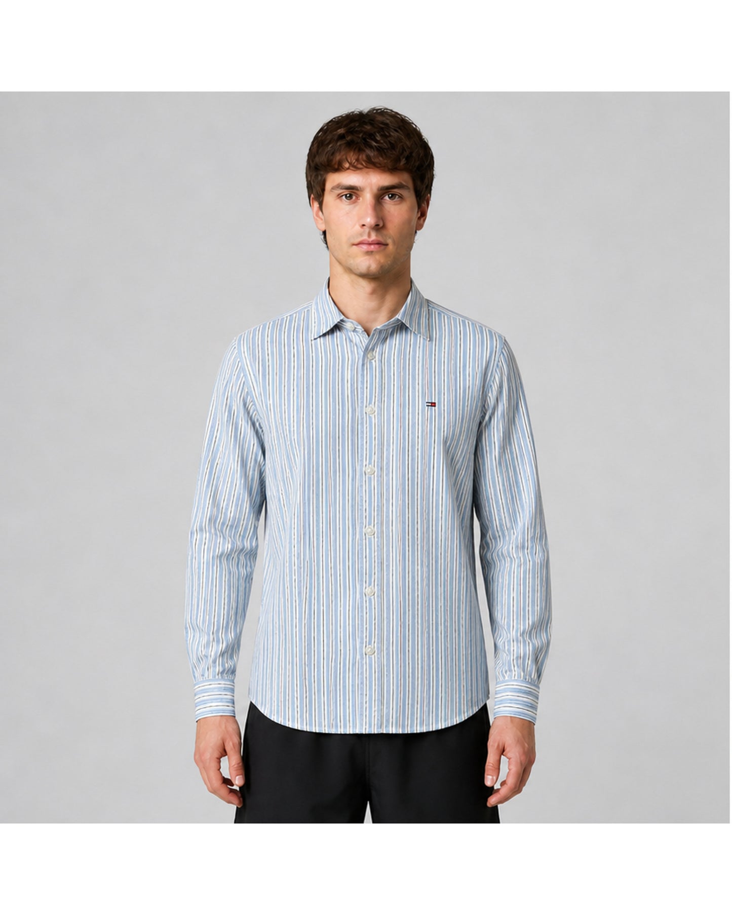 Tommy Hilfiger Striped Cotton Long-Sleeve Shirt