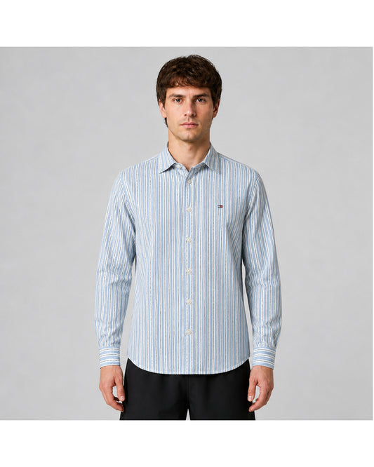 Tommy Hilfiger Striped Cotton Long-Sleeve Shirt