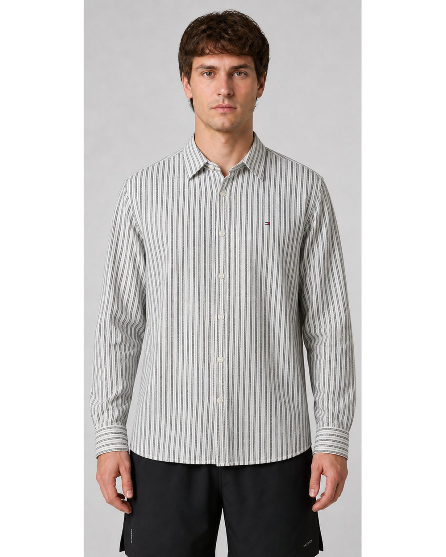 Tommy Hilfiger Striped Cotton Long-Sleeve Shirt