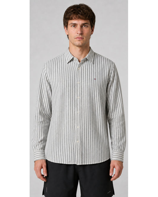 Tommy Hilfiger Striped Cotton Long-Sleeve Shirt
