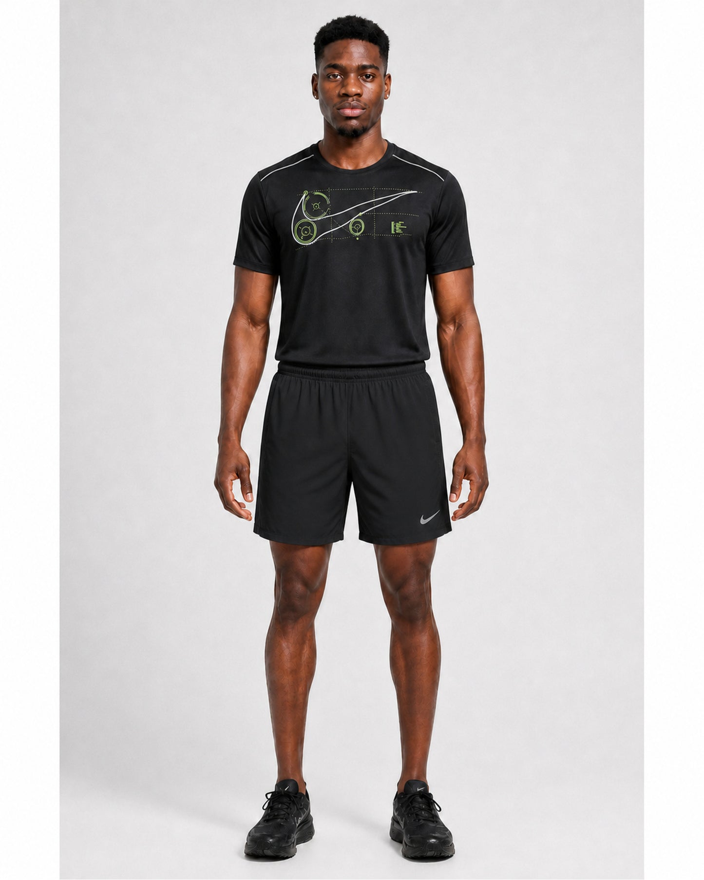 Challenger Men's Dri-FIT 7-inch Brief-Lined Running Shorts - Black