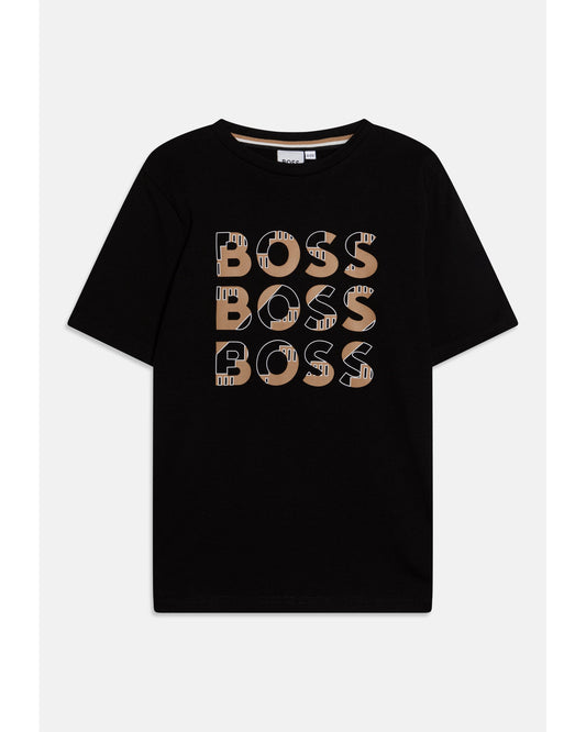 BOSS Kidswear Logo-Print Cotton T-Shirt