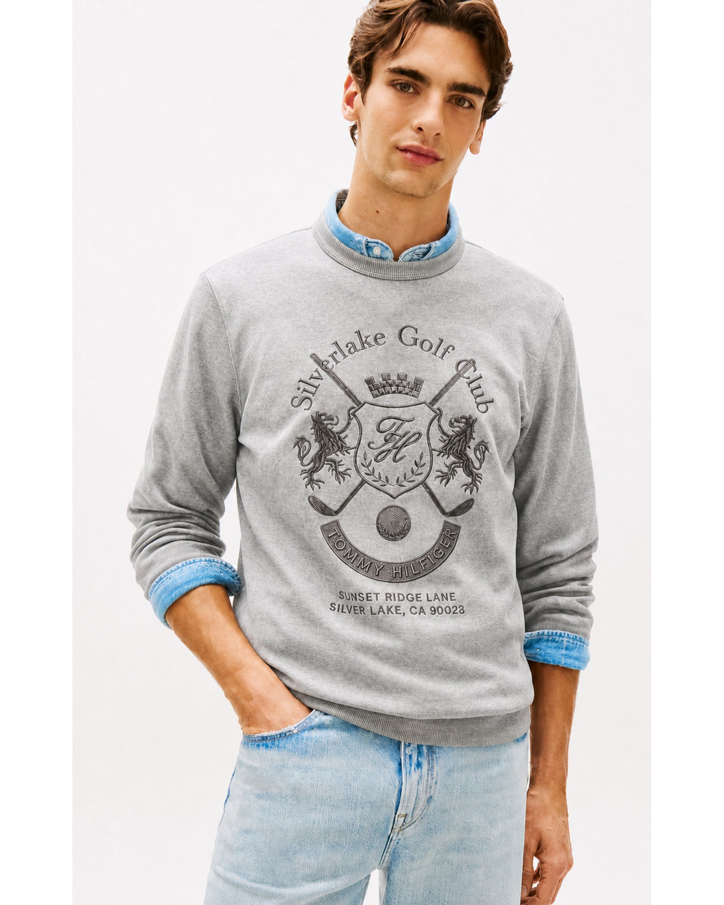 Tommy Hilfiger Crest Embroidery Intechno Knit Sweatshirt