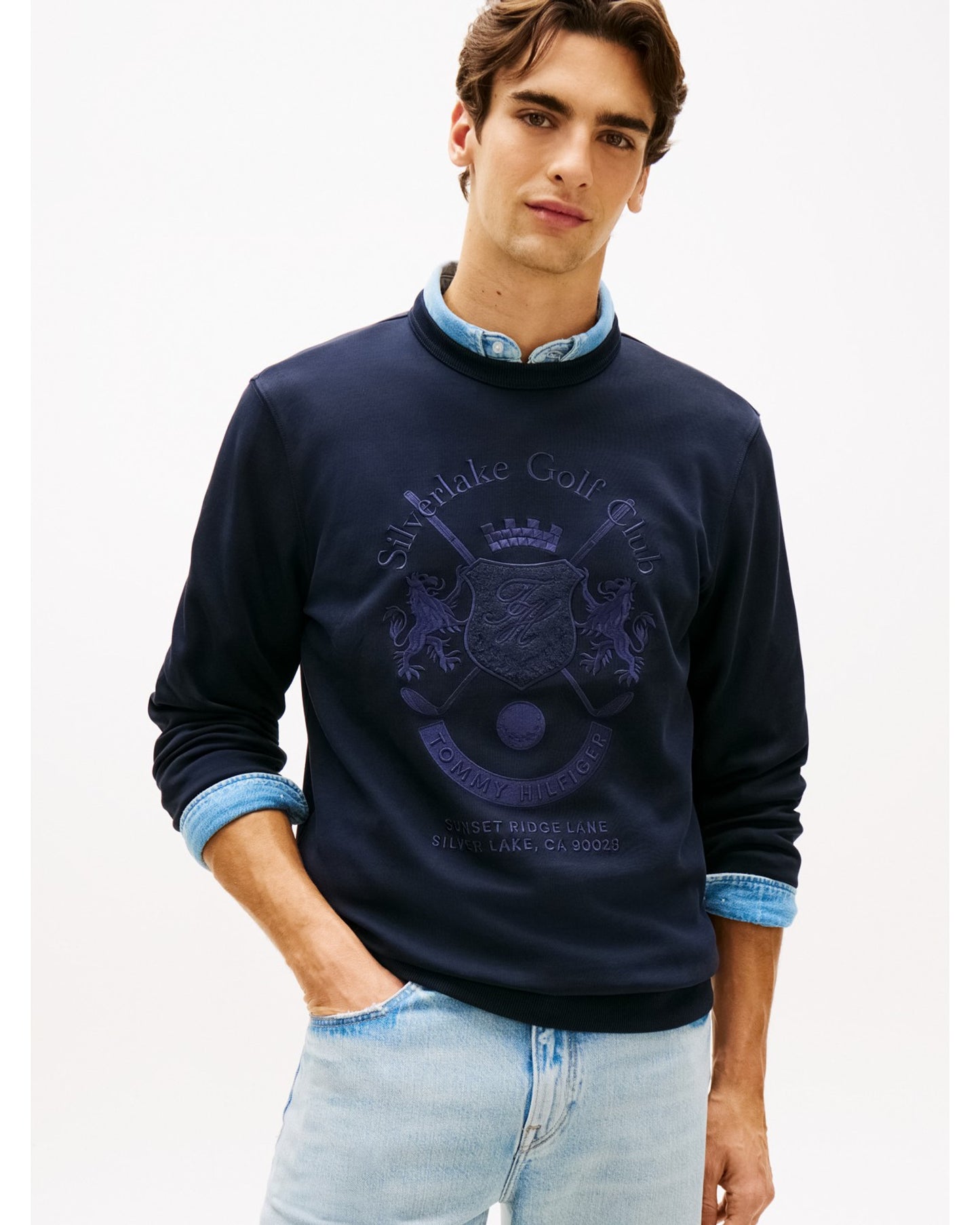 Tommy Hilfiger Crest Embroidery Intechno Knit Sweatshirt