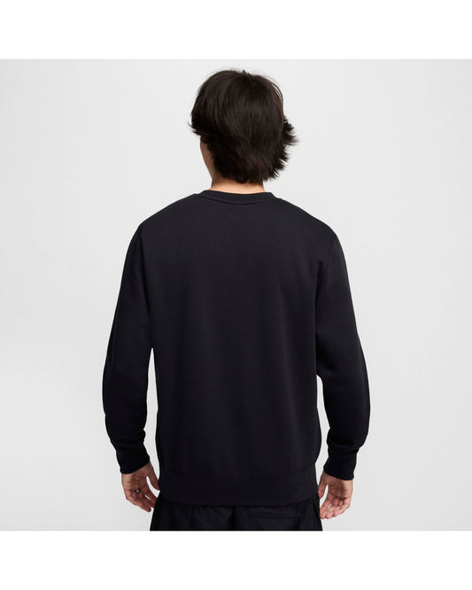 Nike Club Fleece Swoosh Graphic Crew Sweatshirt - black