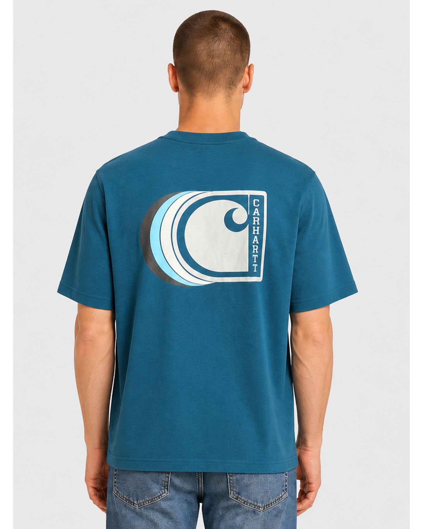Carhartt WIP C Graphic T-Shirt - Teal Blue
