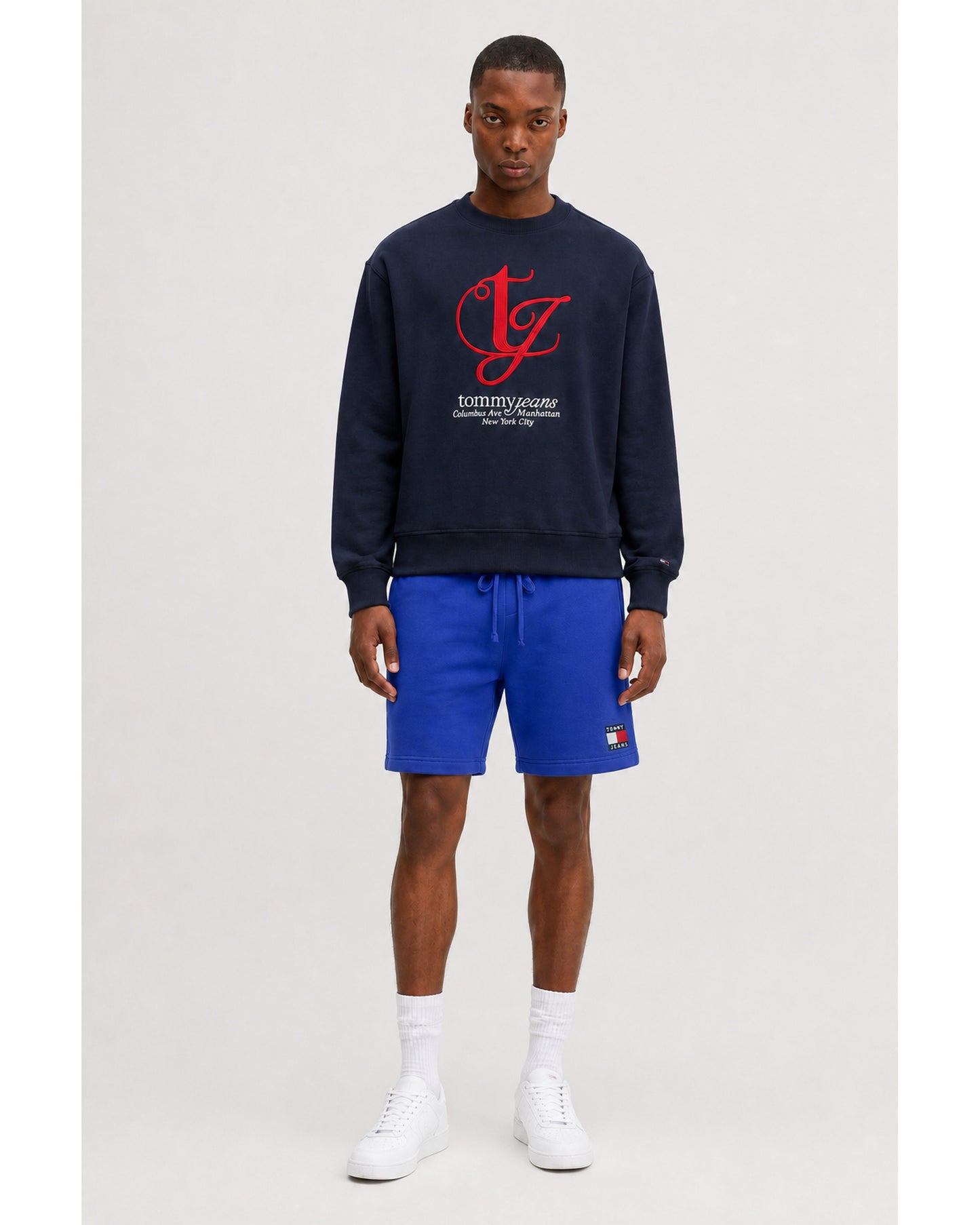 Tommy Jeans Badge Sweat Shorts - Bright Blue