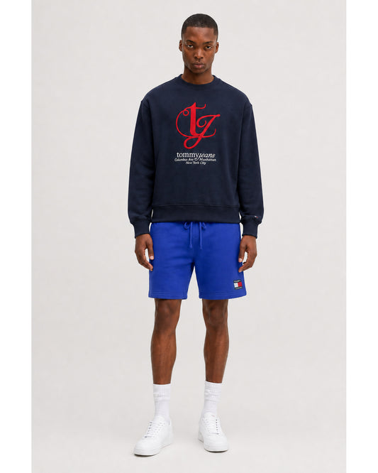 Tommy Jeans Badge Sweat Shorts - Bright Blue
