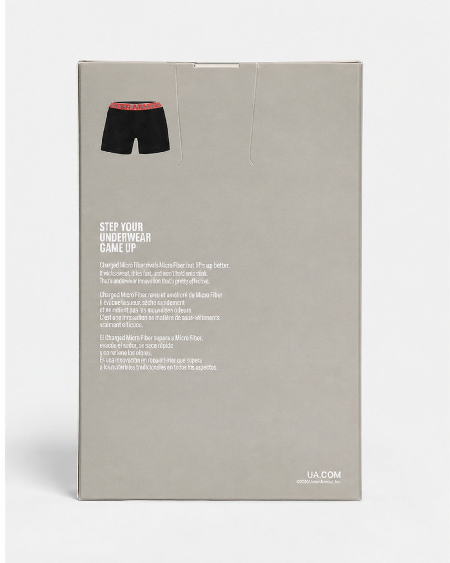 Under Armour Charged Microfiber Boxerjock 6-Inch, 3-Pack - Black/Red/Grey