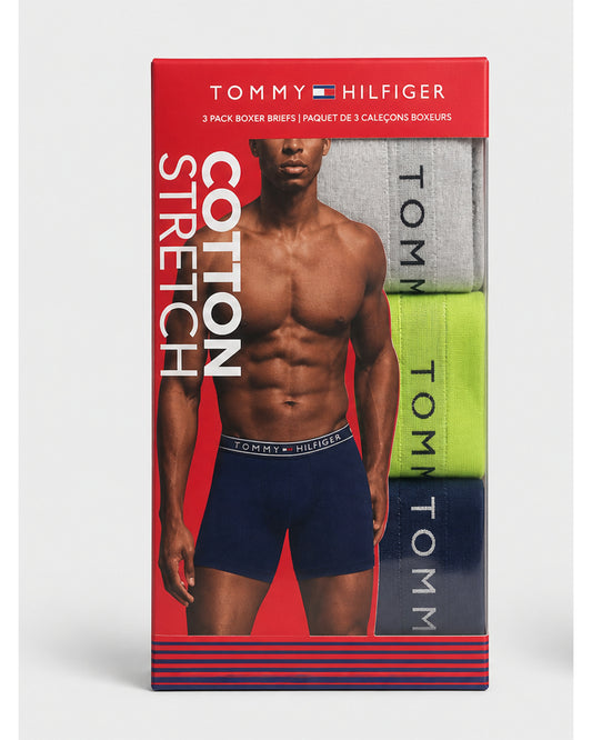 Tommy Hilfiger Cotton Stretch Boxer Briefs, 3-Pack - Black/Mixed