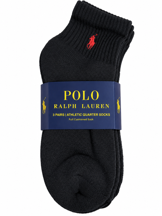 Men's Polo Ralph Lauren Athletic Quarter Socks, 3-Pack