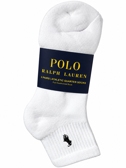 Men's Polo Ralph Lauren Athletic Quarter Socks, 3-Pack