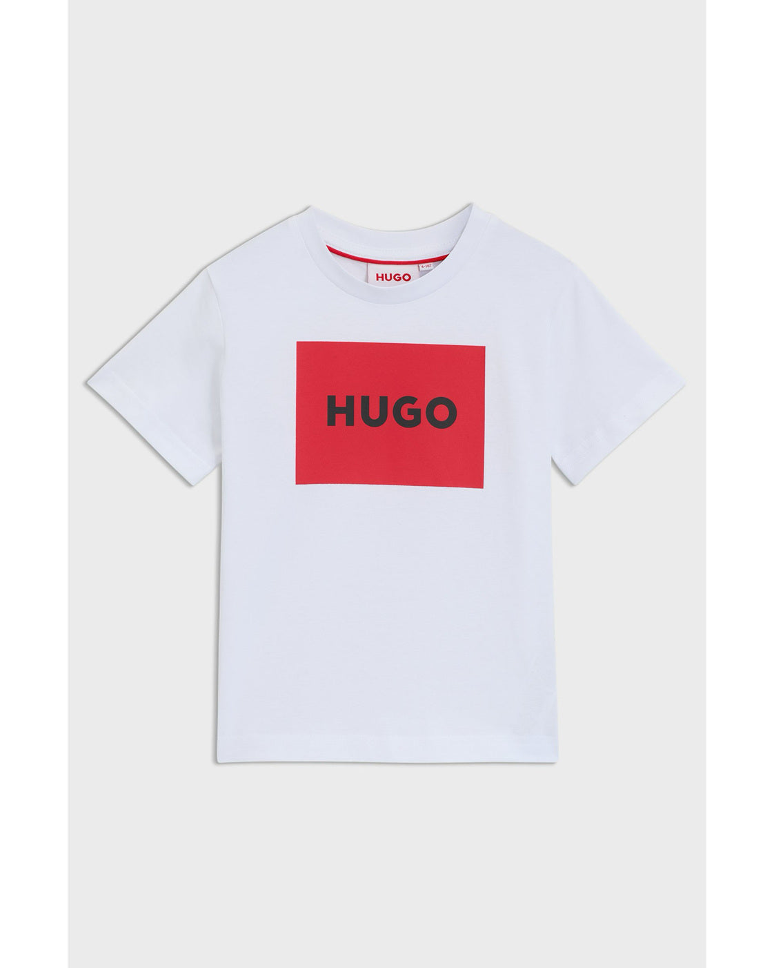 Kids' HUGO Cotton T-Shirt with Signature-Red Box Logo