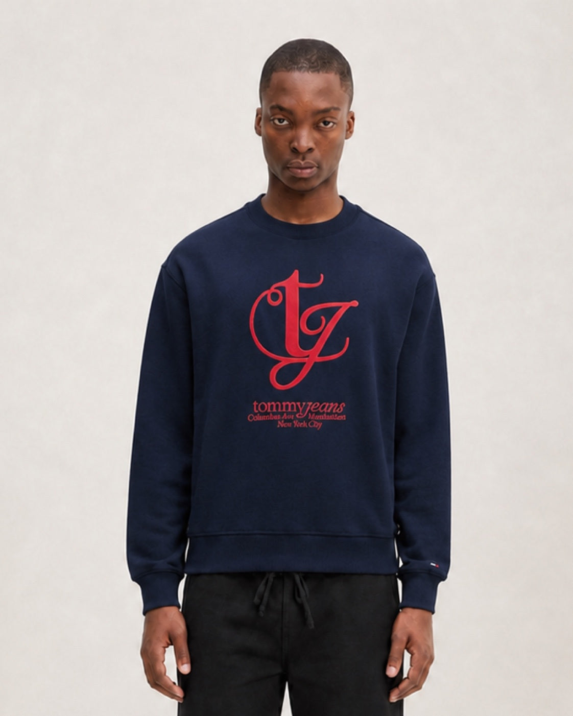 Men's Tommy Jeans Cotton Applique Crew-Neck Sweatshirt