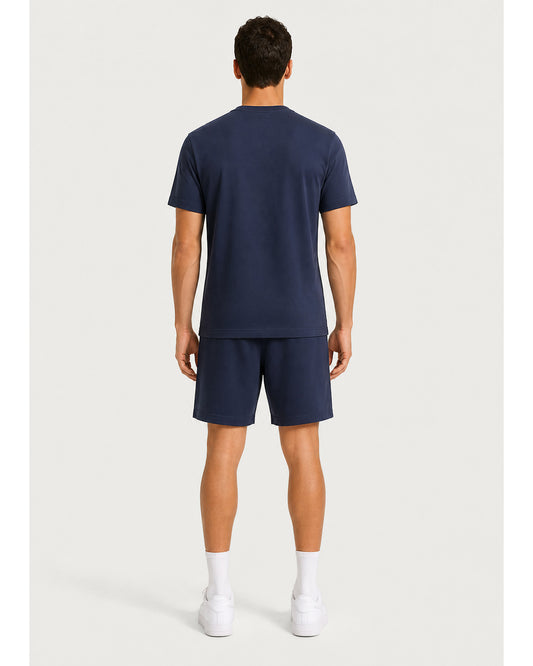 Nike Sportswear Club T-Shirt & Knit Shorts Set - Navy/White