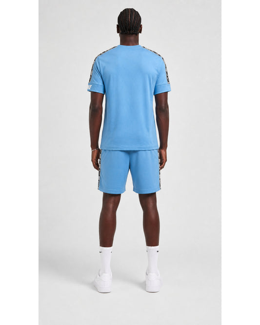 Nike Sportswear Repeat Tape T-Shirt & Shorts Set - Aegean Storm/Blue & White
