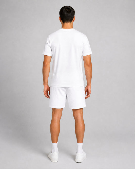 Nike Sportswear Club T-Shirt & Knit Shorts Set - White