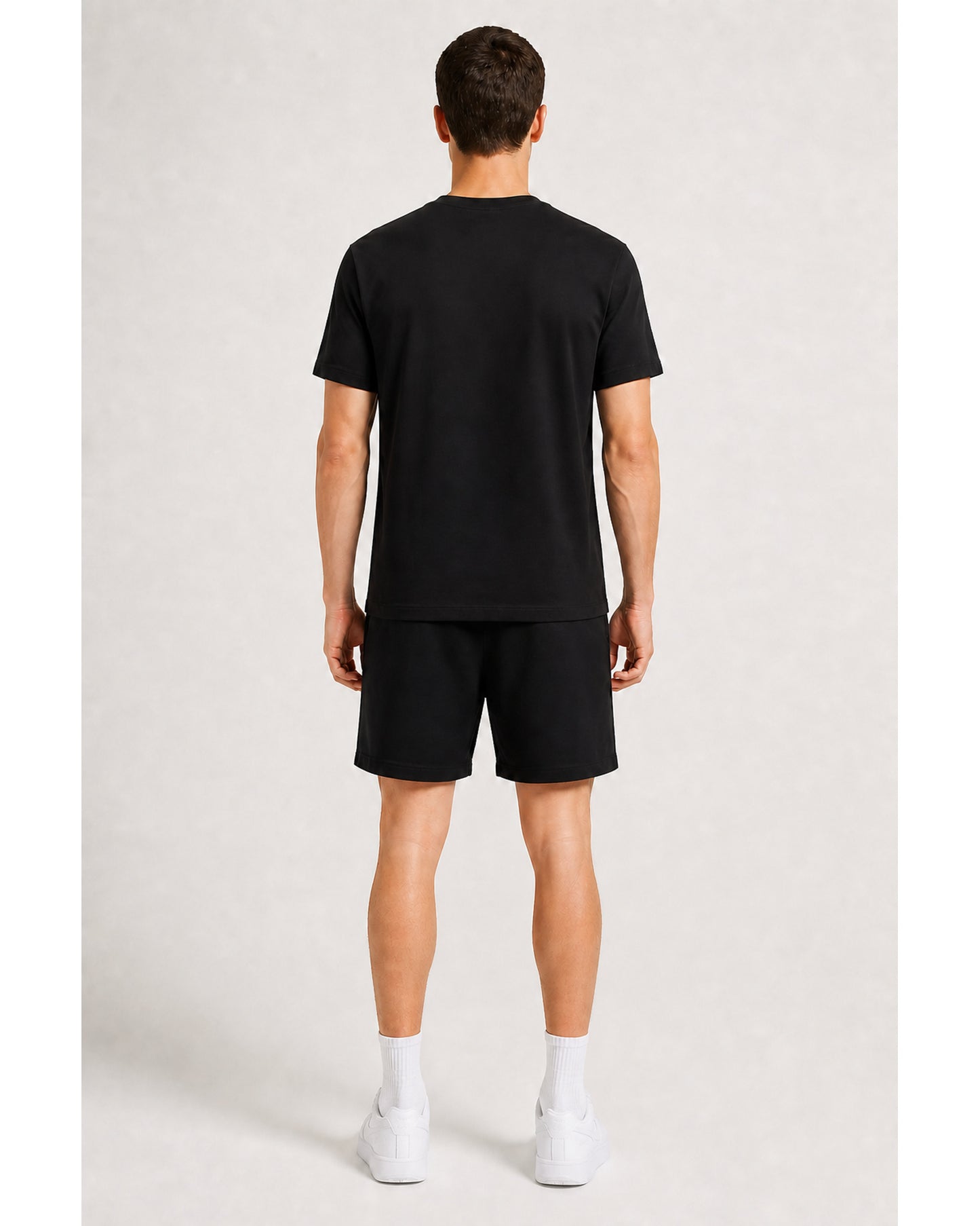 Nike Sportswear Club T-Shirt & Knit Shorts Set - Black/White