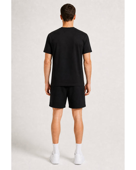 Nike Sportswear Club T-Shirt & Knit Shorts Set - Black/White